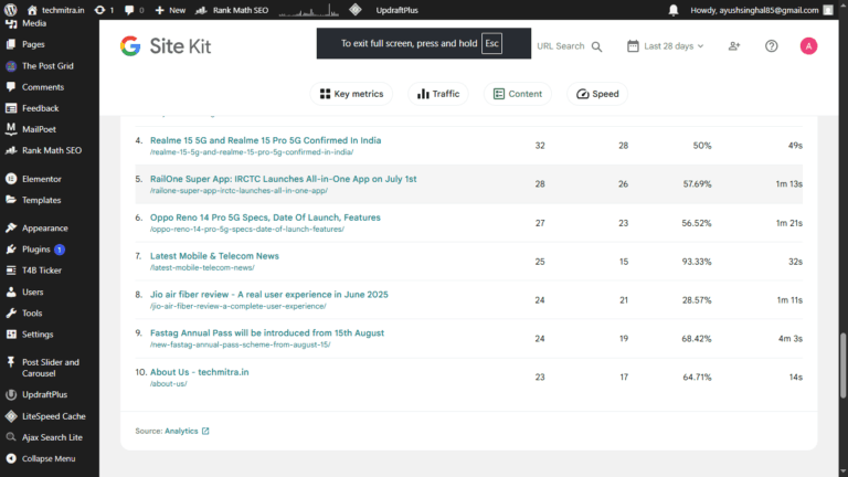 google site kit wordpress